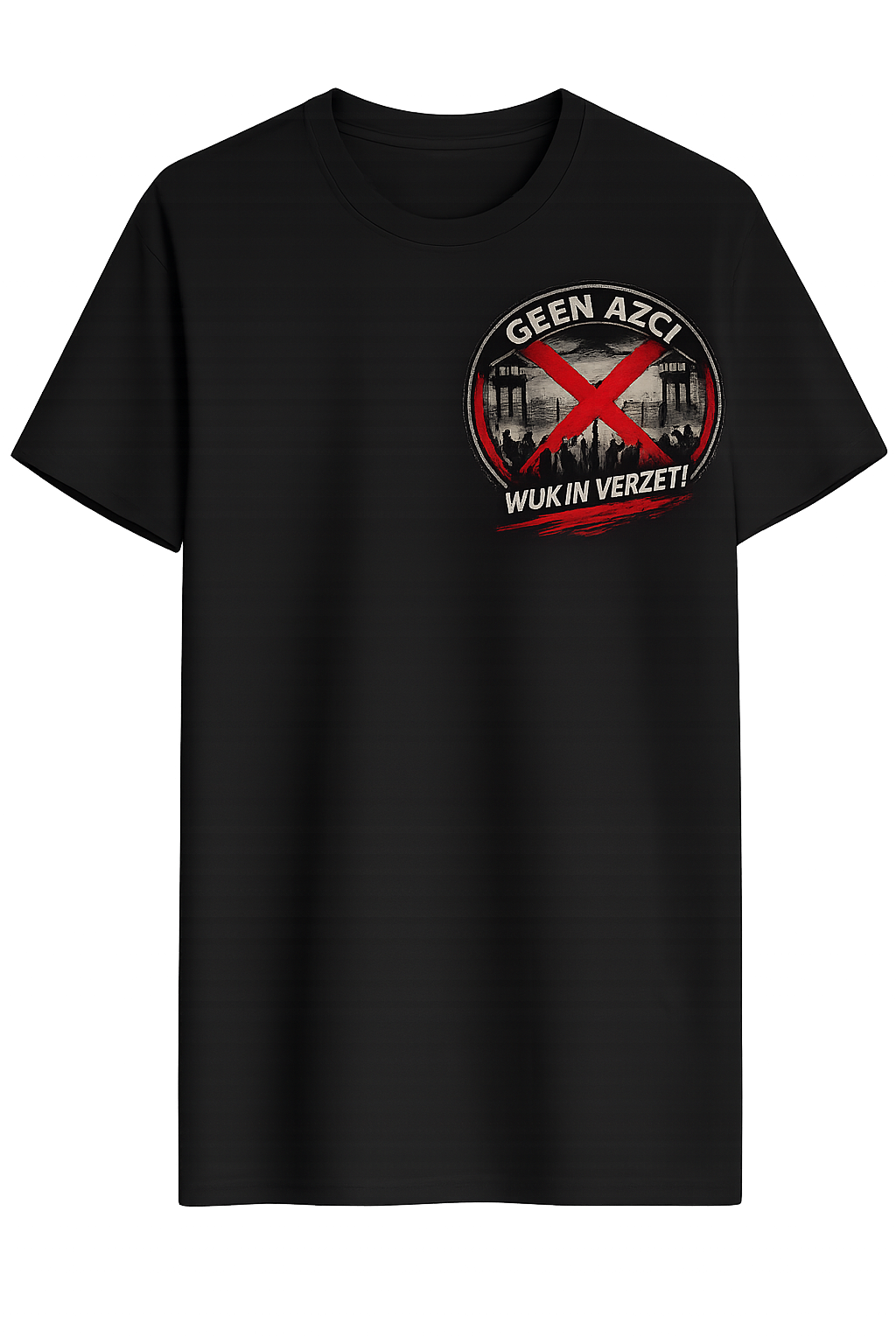 Geen AZC Wijk in verzet Tee – White Edition