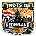Trots Op Nederland Sticker 10CM – Maak Nederland Nederland Weer