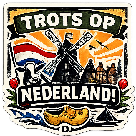 Trots Op Nederland Sticker 10CM – Maak Nederland Nederland Weer