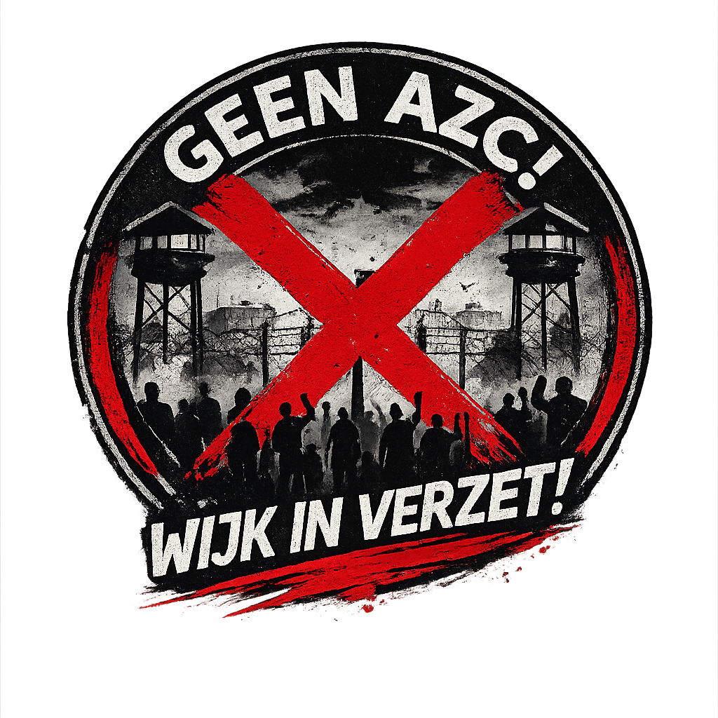 Geen AZC Sticker 10CM – Maak Nederland Nederland Weer