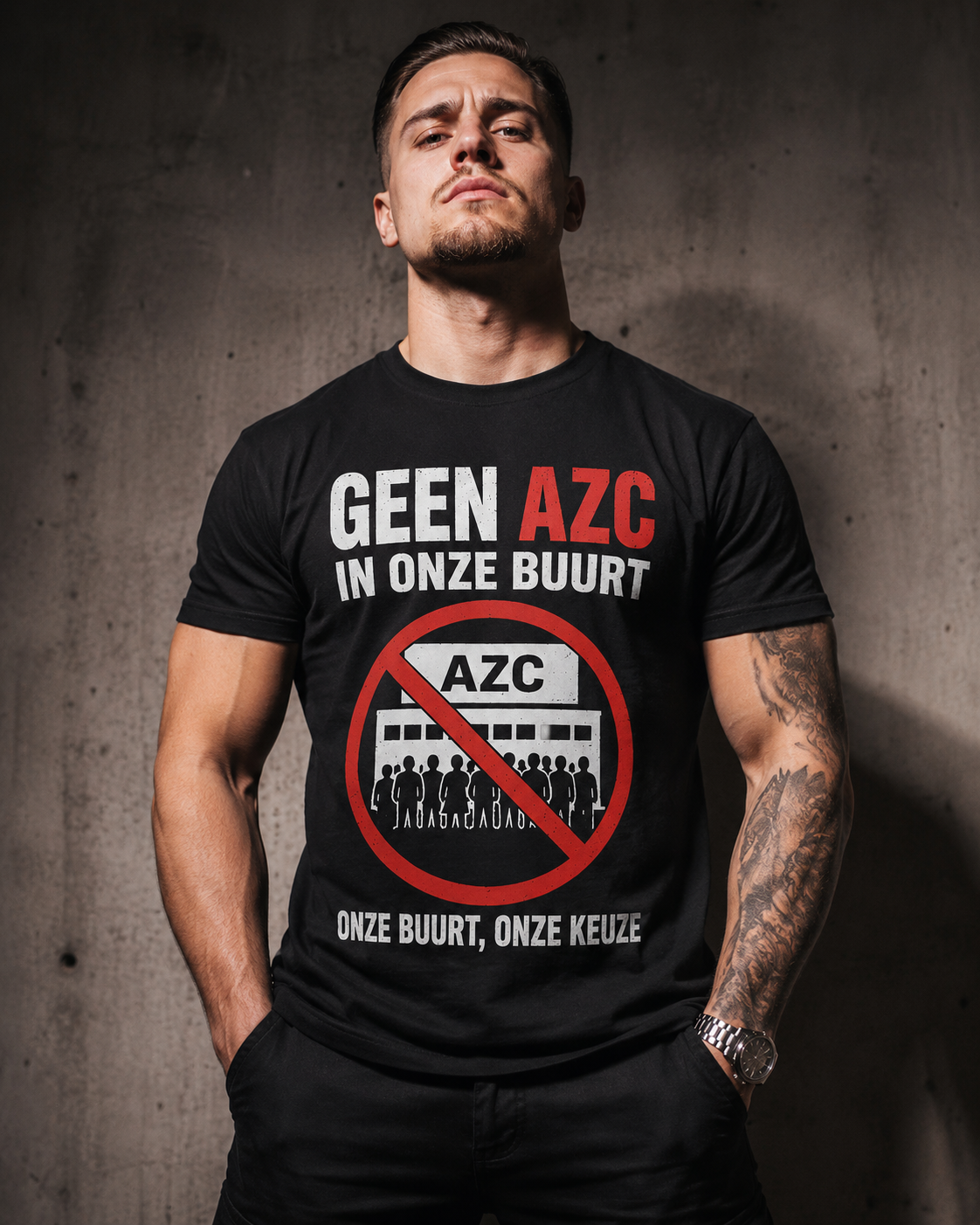 Geen AZC in Onze Buurt – Protest T-Shirt